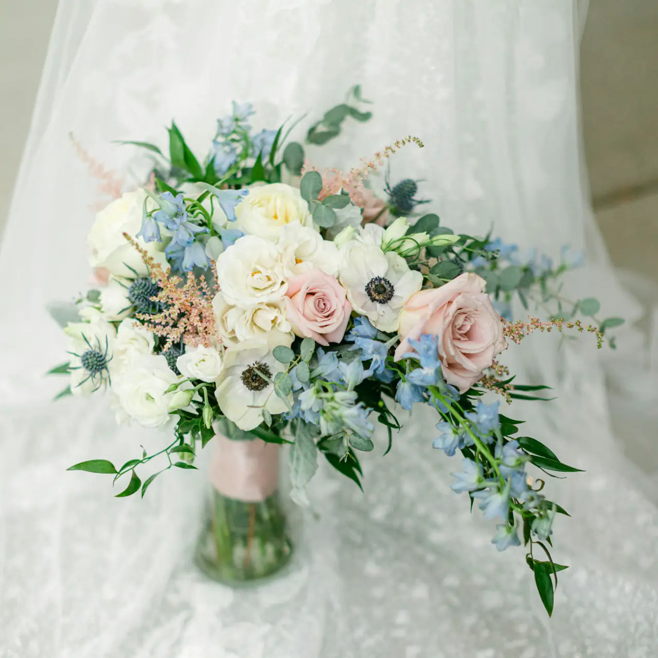 Pastel bridal bouquet