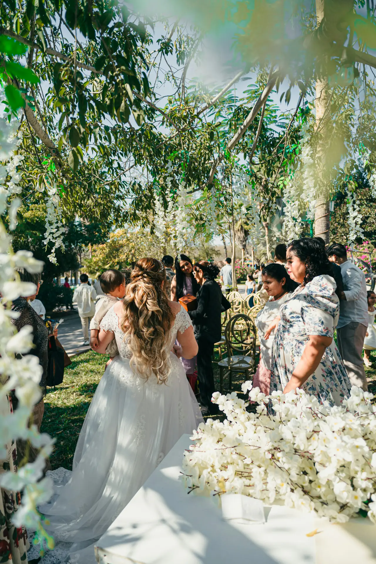 Garden wedding ceremony